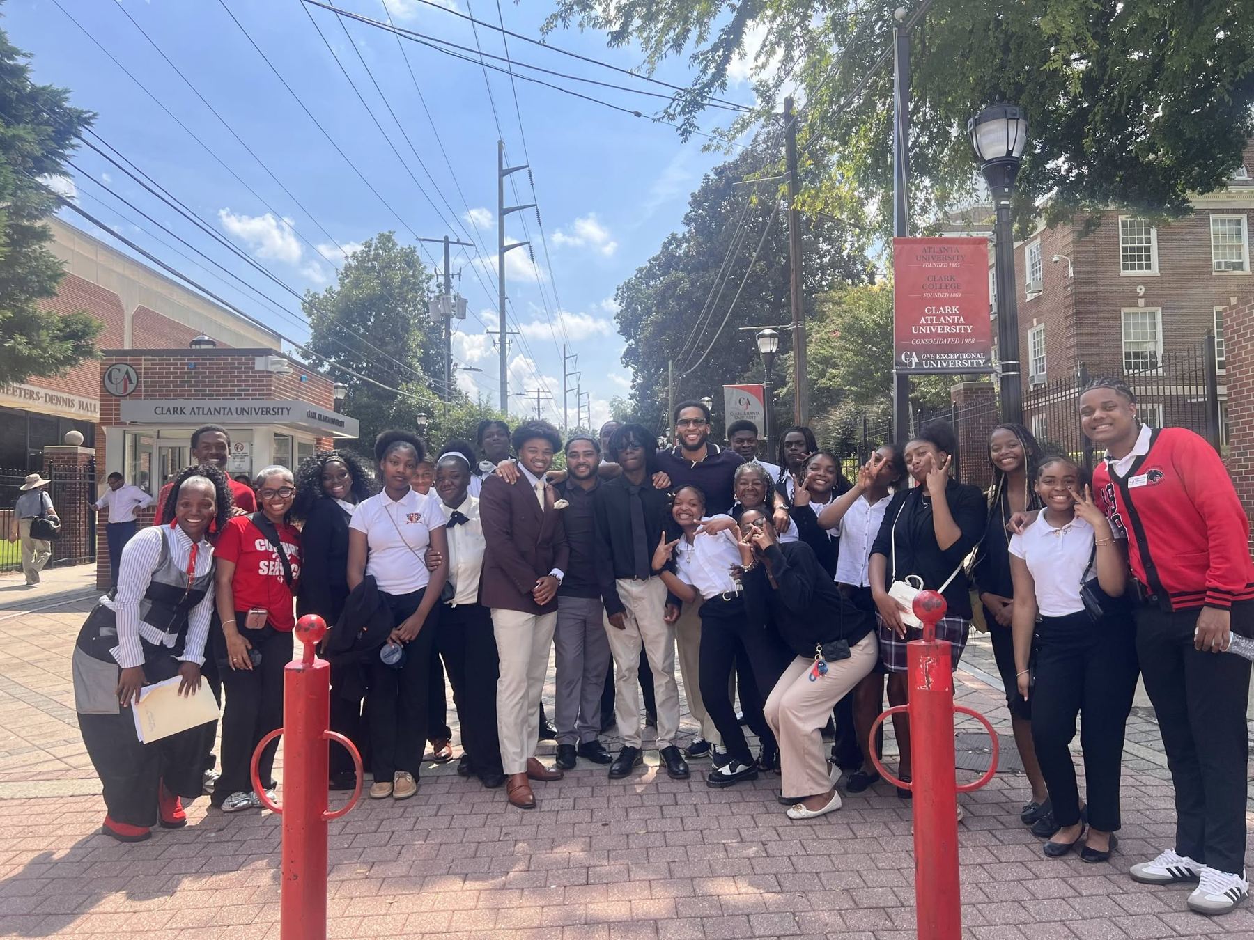 Students on a college visit