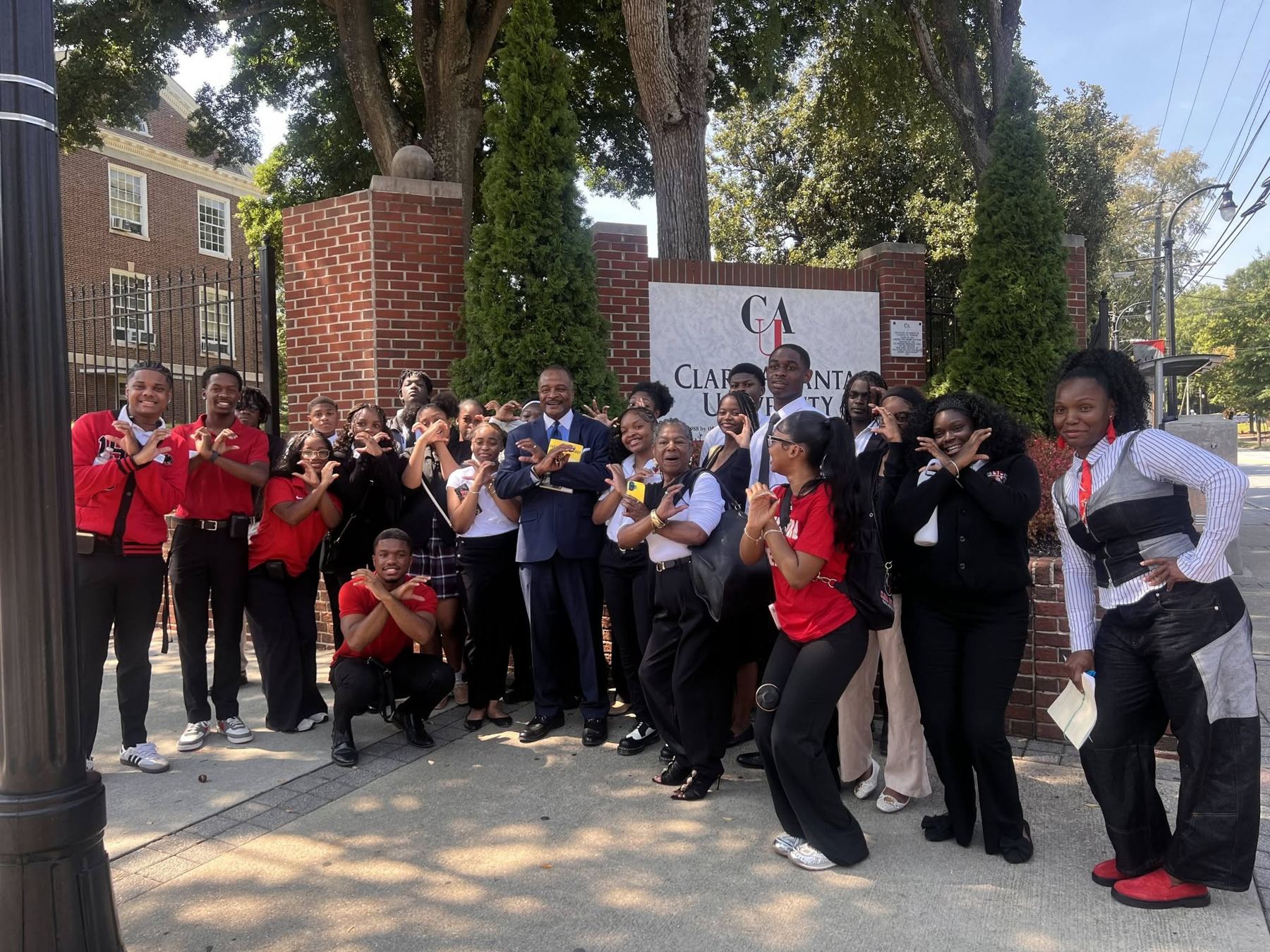 PCA students on a college visit to Clark Atlanta University