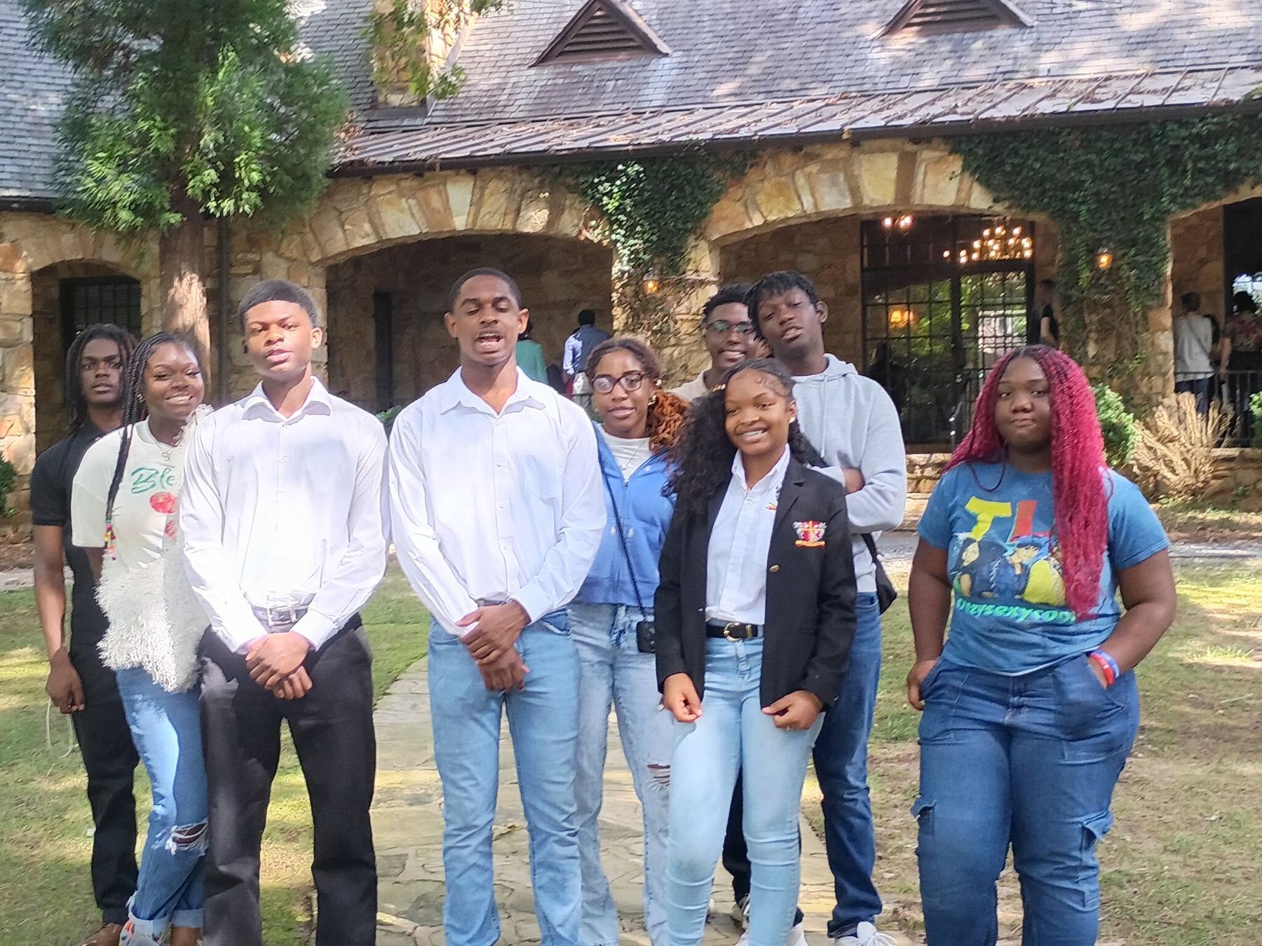 Upper School students together on an outing